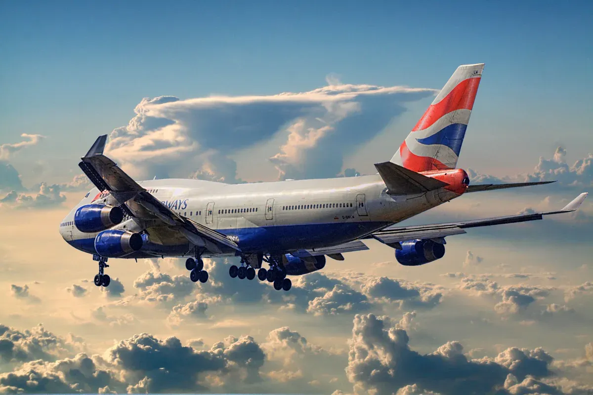 British Airways flight to Namibia